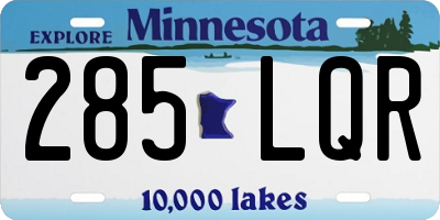 MN license plate 285LQR