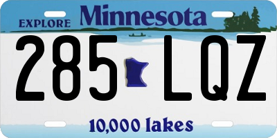 MN license plate 285LQZ