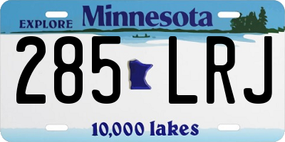 MN license plate 285LRJ