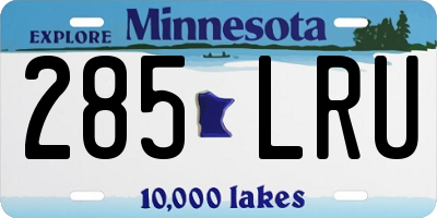 MN license plate 285LRU
