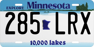 MN license plate 285LRX
