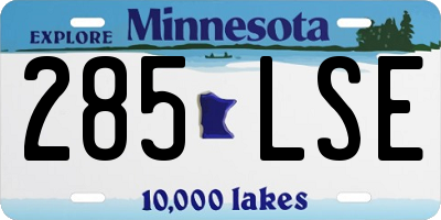 MN license plate 285LSE