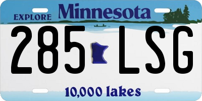 MN license plate 285LSG