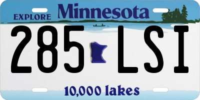 MN license plate 285LSI