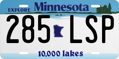 MN license plate 285LSP