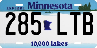 MN license plate 285LTB