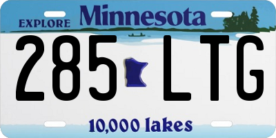MN license plate 285LTG