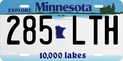 MN license plate 285LTH