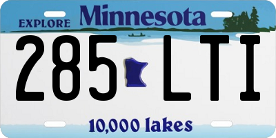 MN license plate 285LTI