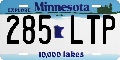 MN license plate 285LTP