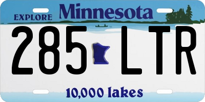MN license plate 285LTR