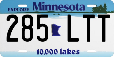 MN license plate 285LTT