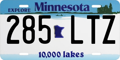 MN license plate 285LTZ