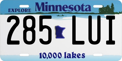 MN license plate 285LUI