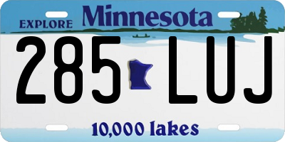 MN license plate 285LUJ