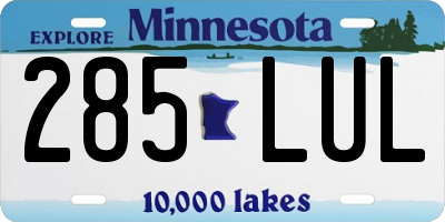 MN license plate 285LUL