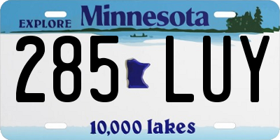 MN license plate 285LUY