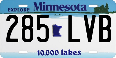 MN license plate 285LVB
