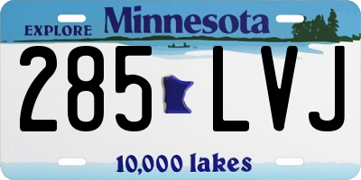 MN license plate 285LVJ