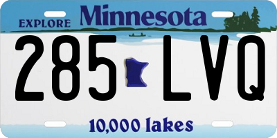MN license plate 285LVQ
