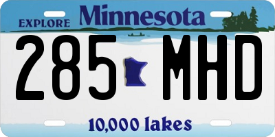 MN license plate 285MHD