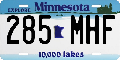 MN license plate 285MHF