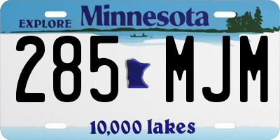 MN license plate 285MJM