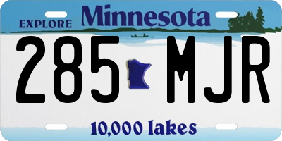MN license plate 285MJR