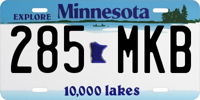 MN license plate 285MKB