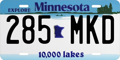 MN license plate 285MKD