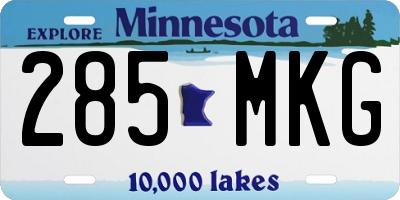 MN license plate 285MKG