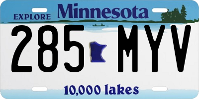 MN license plate 285MYV