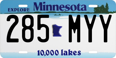 MN license plate 285MYY