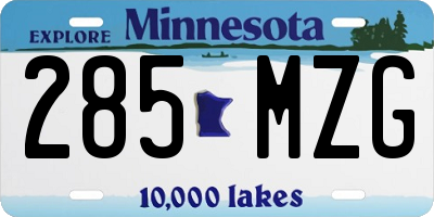 MN license plate 285MZG