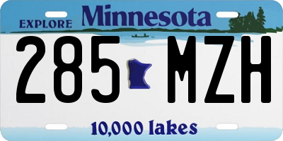 MN license plate 285MZH