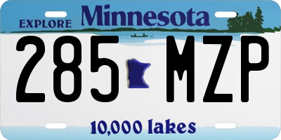 MN license plate 285MZP