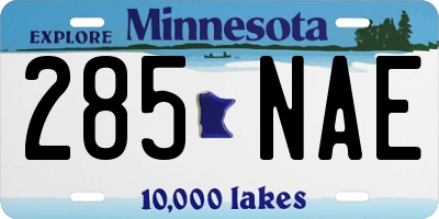 MN license plate 285NAE