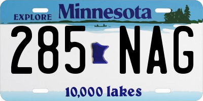 MN license plate 285NAG