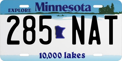 MN license plate 285NAT