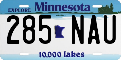 MN license plate 285NAU