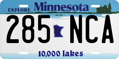 MN license plate 285NCA