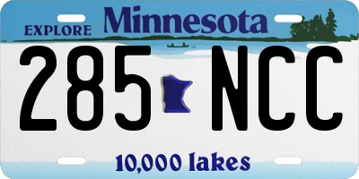 MN license plate 285NCC