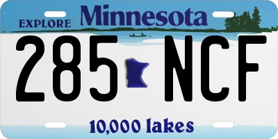 MN license plate 285NCF