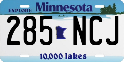 MN license plate 285NCJ