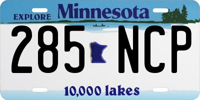 MN license plate 285NCP