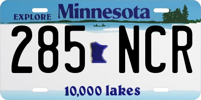 MN license plate 285NCR