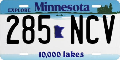 MN license plate 285NCV