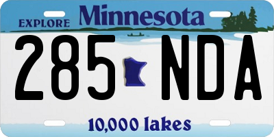 MN license plate 285NDA
