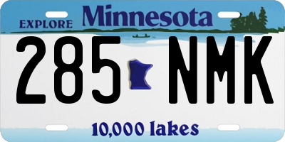 MN license plate 285NMK