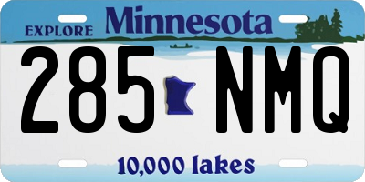 MN license plate 285NMQ